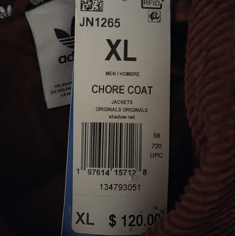 ADIDAS COURDUROY CHORE JACKET - Picture 8 of 9